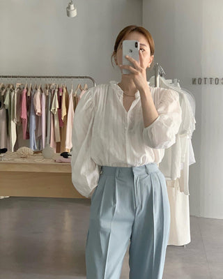 Selvedge collar Top