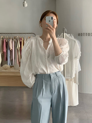 Selvedge collar Top