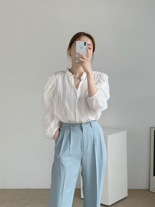 Selvedge collar Top