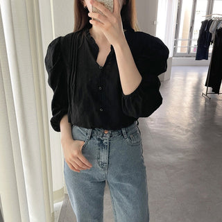 Selvedge collar Top