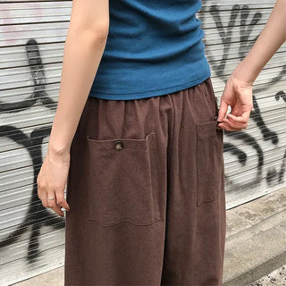 Lauren Seersucker Balloon Button Pants