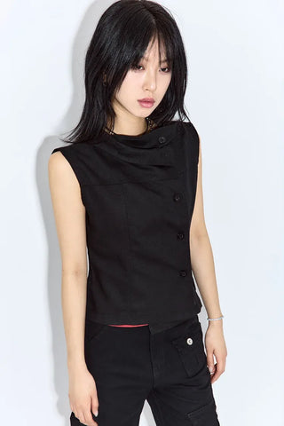 Bark high-neck vest