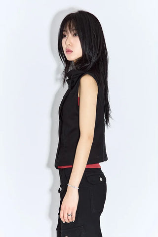 Bark high-neck vest