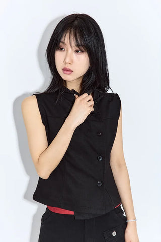 Bark high-neck vest