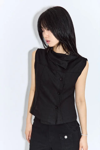 Bark high-neck vest
