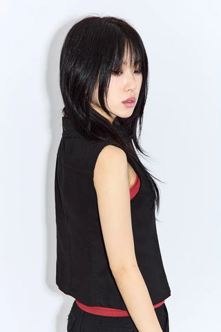 Bark high-neck vest