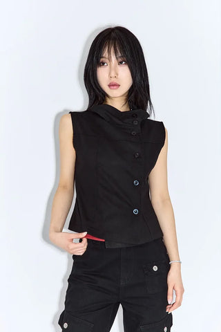 Bark high-neck vest