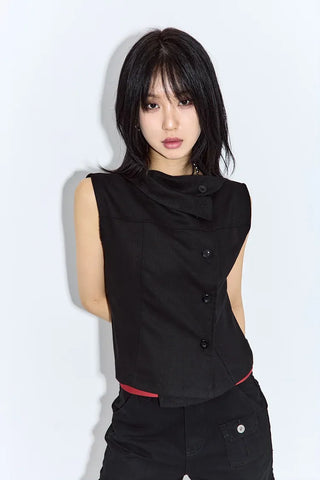 Bark high-neck vest
