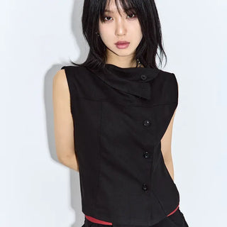 Bark high-neck vest