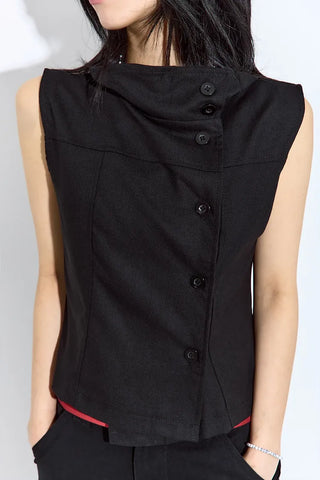 Bark high-neck vest