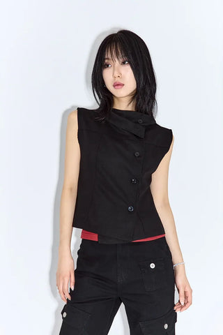Bark high-neck vest