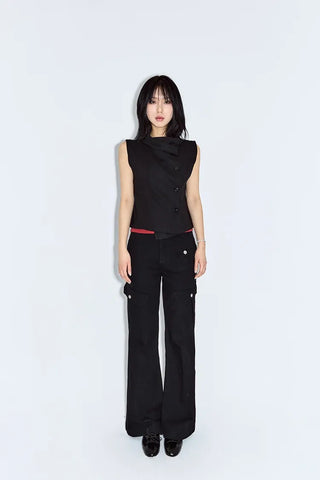 Bark high-neck vest