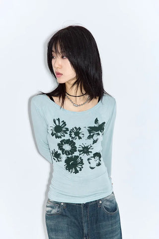 Purin Flower Long Sleeve