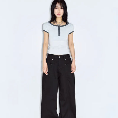 Flute Cut Cotton Pants