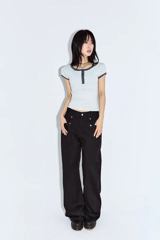 Flute Cut Cotton Pants