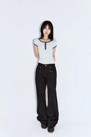 Flute Cut Cotton Pants