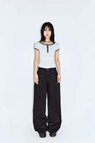Flute Cut Cotton Pants