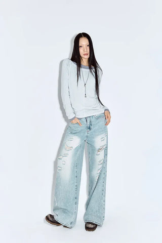 Stay Damage Wide Jean