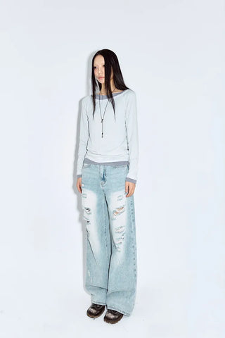 Stay Damage Wide Jean
