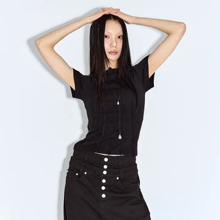 Kaz Cut-out Short Sleeve Tee