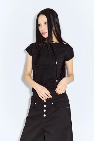 Kaz Cut-out Short Sleeve Tee