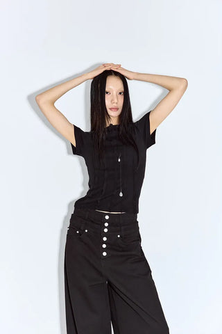 Kaz Cut-out Short Sleeve Tee