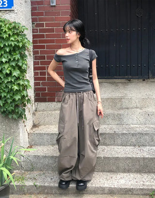 Side Cargo Balloon Pants