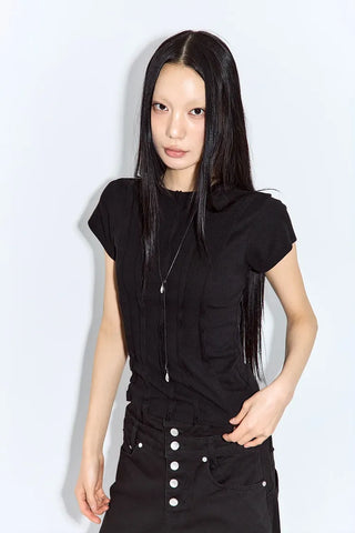 Layered Button Wide Pants