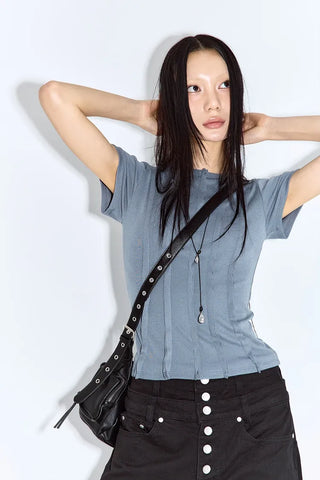 Layered Button Wide Pants