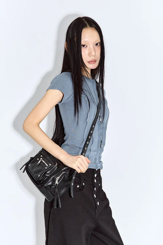 Eyelet Pocket Crossbody Bag