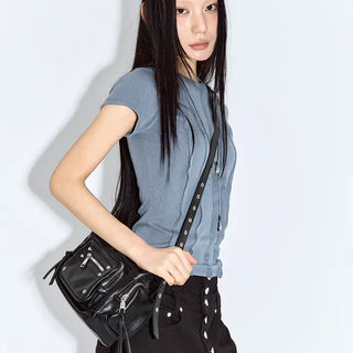 Eyelet Pocket Crossbody Bag