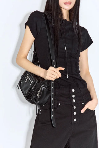 Eyelet Pocket Crossbody Bag