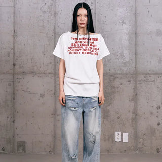 Summer Lettering Short Sleeve T-shirt