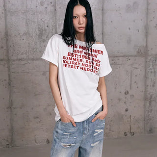 Summer Lettering Short Sleeve T-shirt