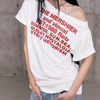 Summer Lettering Short Sleeve T-shirt
