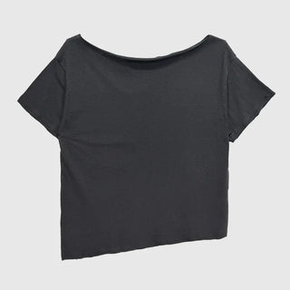 Cross-punched half tee