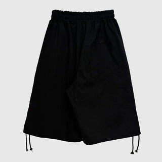 Lace-up Cotton Bermuda Pants