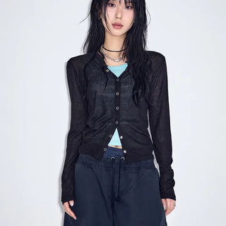 Toto Loose See-through Cardigan Summer Cardigan