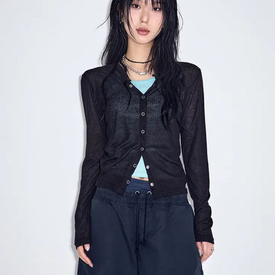 Toto Loose See-through Cardigan Summer Cardigan