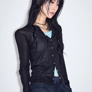 Toto Loose See-through Cardigan Summer Cardigan