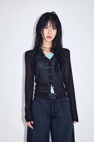 Toto Loose See-through Cardigan Summer Cardigan