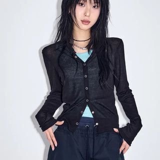 Toto Loose See-through Cardigan Summer Cardigan
