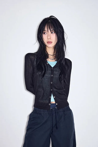 Toto Loose See-through Cardigan Summer Cardigan