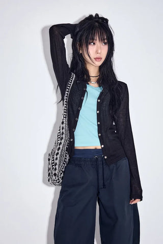 Toto Loose See-through Cardigan Summer Cardigan