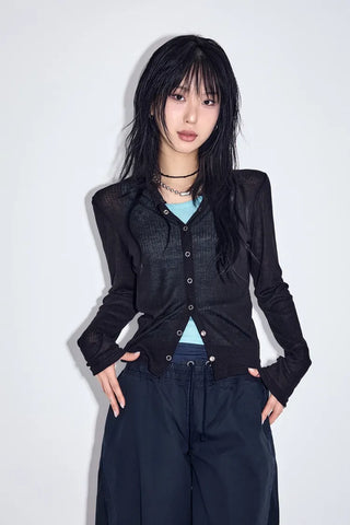 Toto Loose See-through Cardigan Summer Cardigan