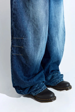 Button-fly Balloon Jeans