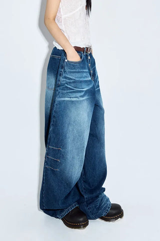 Button-fly Balloon Jeans
