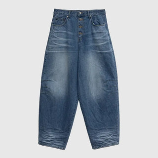 Button-fly Balloon Jeans