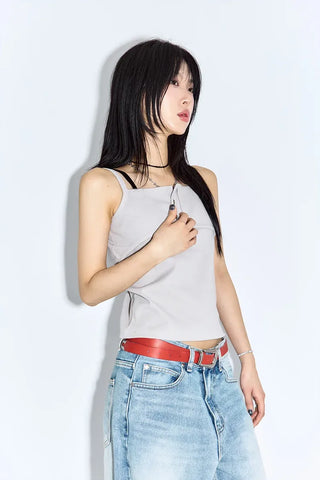 Rose Button Sleeveless