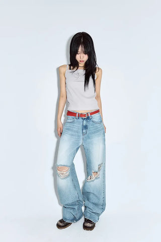 Rose Button Sleeveless